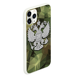 Чехол iPhone 11 Pro матовый Камуфляж и герб, цвет: 3D-белый — фото 2