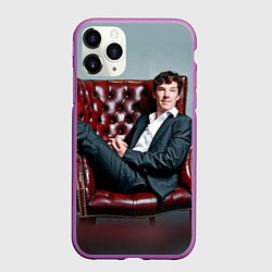 Чехол iPhone 11 Pro матовый Бенедикт Камбербэтч, цвет: 3D-фиолетовый