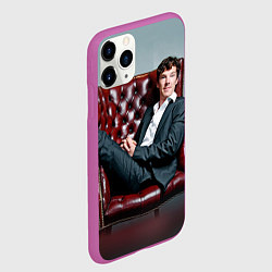 Чехол iPhone 11 Pro матовый Бенедикт Камбербэтч, цвет: 3D-фиолетовый — фото 2