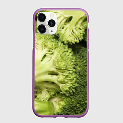 Чехол iPhone 11 Pro матовый Брокколи, цвет: 3D-фиолетовый