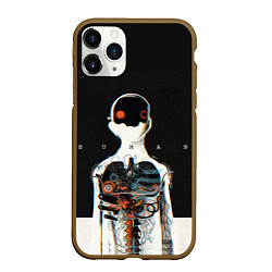 Чехол iPhone 11 Pro матовый Three Days Grace: Skeleton, цвет: 3D-коричневый