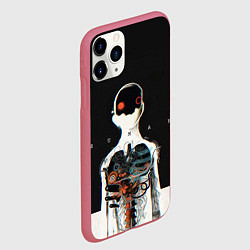 Чехол iPhone 11 Pro матовый Three Days Grace: Skeleton, цвет: 3D-малиновый — фото 2