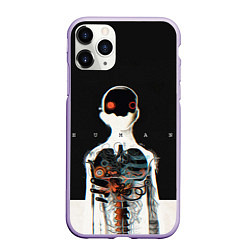 Чехол iPhone 11 Pro матовый Three Days Grace: Skeleton, цвет: 3D-светло-сиреневый