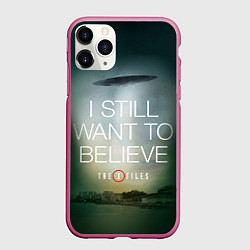 Чехол iPhone 11 Pro матовый I still want to believe, цвет: 3D-малиновый