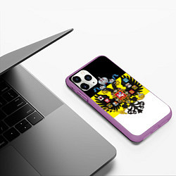 Чехол iPhone 11 Pro матовый Имперский Флаг, цвет: 3D-фиолетовый — фото 2