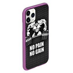 Чехол iPhone 11 Pro матовый No pain, no gain, цвет: 3D-фиолетовый — фото 2