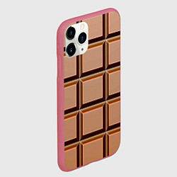 Чехол iPhone 11 Pro матовый Шоколад, цвет: 3D-малиновый — фото 2