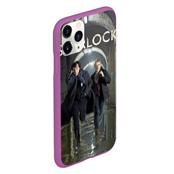 Чехол iPhone 11 Pro матовый Sherlock Break, цвет: 3D-фиолетовый — фото 2