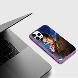 Чехол iPhone 11 Pro матовый 11th Doctor Who, цвет: 3D-фиолетовый — фото 2