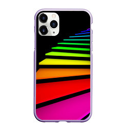 Чехол iPhone 11 Pro матовый Радужная лестница, цвет: 3D-светло-сиреневый