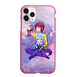 Чехол iPhone 11 Pro матовый No Game No Life, цвет: 3D-малиновый