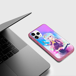 Чехол iPhone 11 Pro матовый No Game No Life, цвет: 3D-малиновый — фото 2