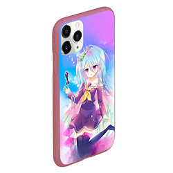 Чехол iPhone 11 Pro матовый No Game No Life, цвет: 3D-малиновый — фото 2