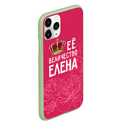 Чехол iPhone 11 Pro матовый Её величество Елена, цвет: 3D-салатовый — фото 2