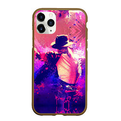 Чехол iPhone 11 Pro матовый Michael Jackson: Moon, цвет: 3D-коричневый