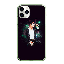 Чехол iPhone 11 Pro матовый Michael Jackson, цвет: 3D-салатовый