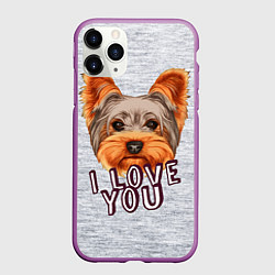 Чехол iPhone 11 Pro матовый Йоркширский терьер