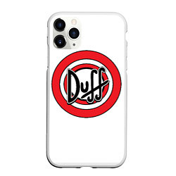 Чехол iPhone 11 Pro матовый Duff, цвет: 3D-белый