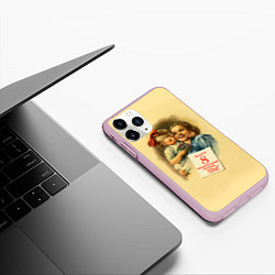 Чехол iPhone 11 Pro матовый С 8 марта, цвет: 3D-розовый — фото 2