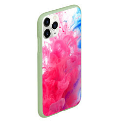 Чехол iPhone 11 Pro матовый Взрыв красок, цвет: 3D-салатовый — фото 2