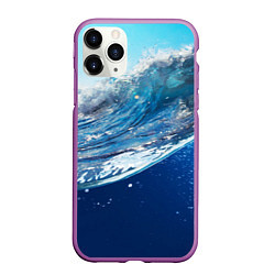 Чехол iPhone 11 Pro матовый Стихия воды, цвет: 3D-фиолетовый