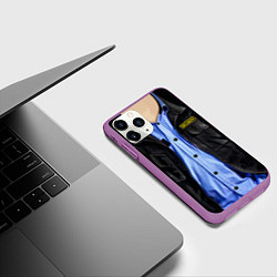 Чехол iPhone 11 Pro матовый Форма SECURITY, цвет: 3D-фиолетовый — фото 2