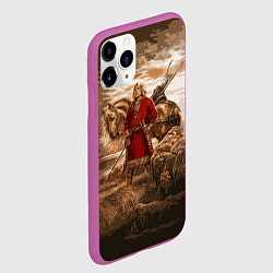 Чехол iPhone 11 Pro матовый Русь священная, цвет: 3D-фиолетовый — фото 2