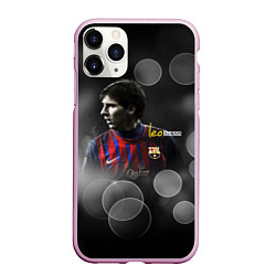 Чехол iPhone 11 Pro матовый Leo Messi, цвет: 3D-розовый