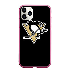 Чехол iPhone 11 Pro матовый Pittsburgh Penguins: Malkin, цвет: 3D-малиновый