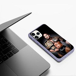 Чехол iPhone 11 Pro матовый Dwayne Johnson, цвет: 3D-светло-сиреневый — фото 2