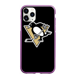 Чехол iPhone 11 Pro матовый Pittsburgh Penguins: Crosby, цвет: 3D-фиолетовый