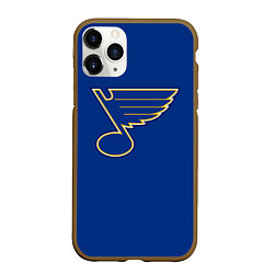 Чехол iPhone 11 Pro матовый St Louis Blues: Tarasenko 91, цвет: 3D-коричневый