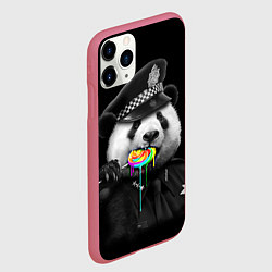 Чехол iPhone 11 Pro матовый Панда с карамелью, цвет: 3D-малиновый — фото 2