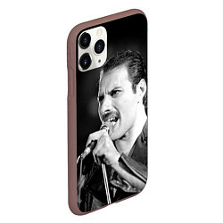 Чехол iPhone 11 Pro матовый Фредди Меркьюри, цвет: 3D-коричневый — фото 2