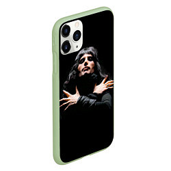 Чехол iPhone 11 Pro матовый Фредди Меркьюри, цвет: 3D-салатовый — фото 2