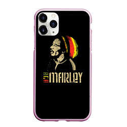 Чехол iPhone 11 Pro матовый Bob Marley, цвет: 3D-розовый