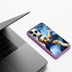 Чехол iPhone 11 Pro матовый Muay Thai Rage, цвет: 3D-фиолетовый — фото 2