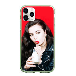 Чехол iPhone 11 Pro матовый Charli XCX, цвет: 3D-салатовый