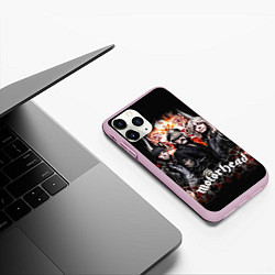 Чехол iPhone 11 Pro матовый Motorhead Band, цвет: 3D-розовый — фото 2