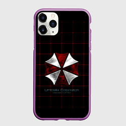 Чехол iPhone 11 Pro матовый Umbrella Corporation - 2, цвет: 3D-фиолетовый