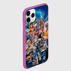 Чехол iPhone 11 Pro матовый Iron Maiden: Skeletons, цвет: 3D-фиолетовый — фото 2