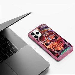 Чехол iPhone 11 Pro матовый Iron Maiden: Dead Rider, цвет: 3D-малиновый — фото 2