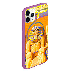 Чехол iPhone 11 Pro матовый Iron Maiden: Pharaon, цвет: 3D-фиолетовый — фото 2