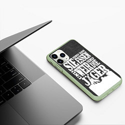 Чехол iPhone 11 Pro матовый Attack on Titan, цвет: 3D-салатовый — фото 2