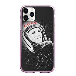 Чехол iPhone 11 Pro матовый Гагарин в космосе