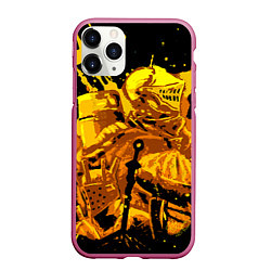 Чехол iPhone 11 Pro матовый Dark Souls: Gold Knight, цвет: 3D-малиновый