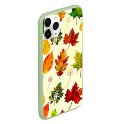 Чехол iPhone 11 Pro матовый Осень, цвет: 3D-салатовый — фото 2