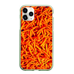 Чехол iPhone 11 Pro матовый Морковь, цвет: 3D-салатовый