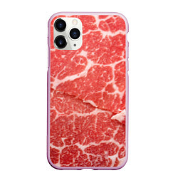 Чехол iPhone 11 Pro матовый Кусок мяса, цвет: 3D-розовый