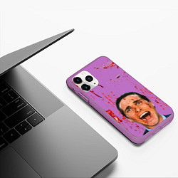 Чехол iPhone 11 Pro матовый Американский психопат, цвет: 3D-фиолетовый — фото 2